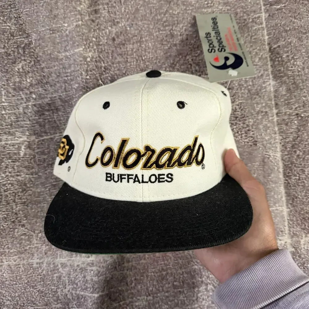 NWT Men's Vintage 90's Sports Specialties Colorado Buffaloes Script Snapback Hat